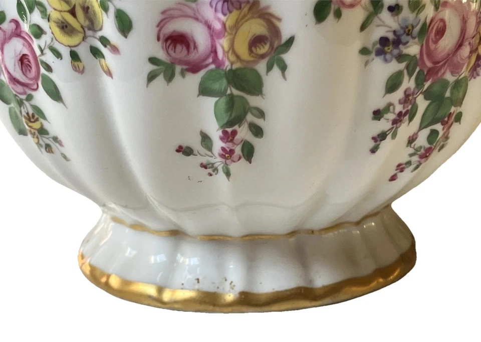 Rafraîchissoir en Porcelaine de Mennecy DV Duc Villeroy Style Louis XVI Fleurs - Photo 4/4