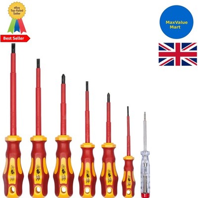 7-teiliges VDE Schraubendreher Set mit Spannungsprüfer - ergonomisch und isoliert