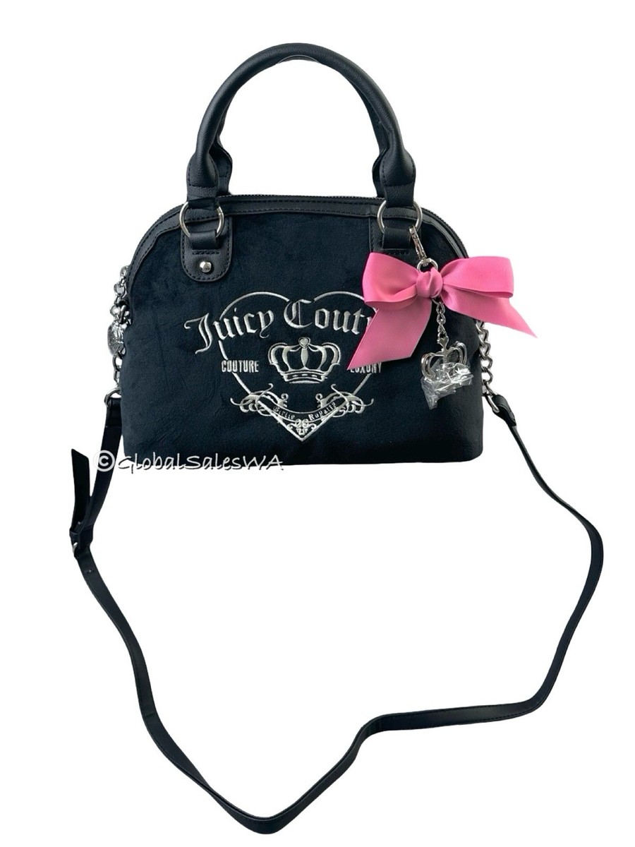 Juicy Couture Girlie Royalty Satchel Black Liquorice Bag Matching