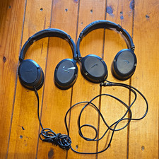 Wired Over-Ear Noise Cancelling Headphones, Black, 3.5mm Jack, 2 Pairs