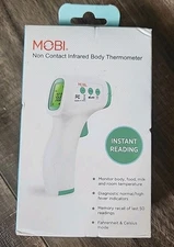 MOBI Non-Contact Forehead Thermometer W/Fever Indicators-BRAND NEW-Open Box