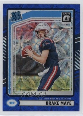 2024 Donruss Rated Optic Preview Blue Scope Prizm Drake Maye #379 Rookie RC 0y8x