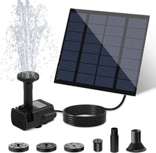 Solar Water Fountain for Bird Bath with Seperate Solar Panel 1.8W,Solar Fountain