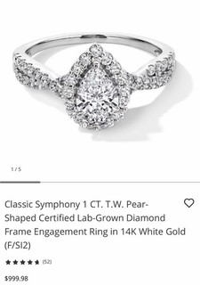 White Gold Diamond Engagement Ring Size 7