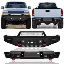 Steel Front Rear Bumpers With Led Light For 1999-2002 Chevrolet Silverado 1500 Steel Front Rear Bumpers With Led Light For 1999-2002 Chevrolet Silverado 1500