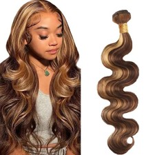 Body Wave Human Hair Bundles 10 Inch Highlight Blonde Brazilian Virgin Hair 1