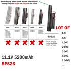 LOT Battery BPS26 For SONY VAIO CA CB EG VGP-BPS26 VGP-BPS26A VGP-BPL26 5200mAh