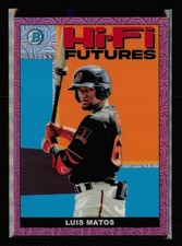 2022 Bowman #HIFI-19 Luis Matos Hi-Fi Futures Mojo Pink Refractors #/199 Giants