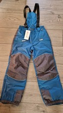 Schneehose JAKO-O Schnee-Latzhose Gr. 128/134 petrol mit Schneefang an Beinen
