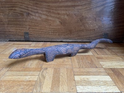 Australian Aborigines Kunst Holzschnitzerei Tier - ein feines Frühwerk - 47 cm lang