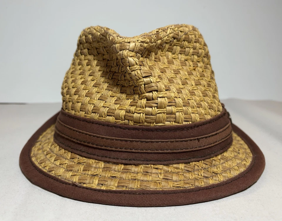 Sombrero Goorin Bros Paja de Papel Tejido Trilby Fedora Para Hombre Grande Foto 3 de 4