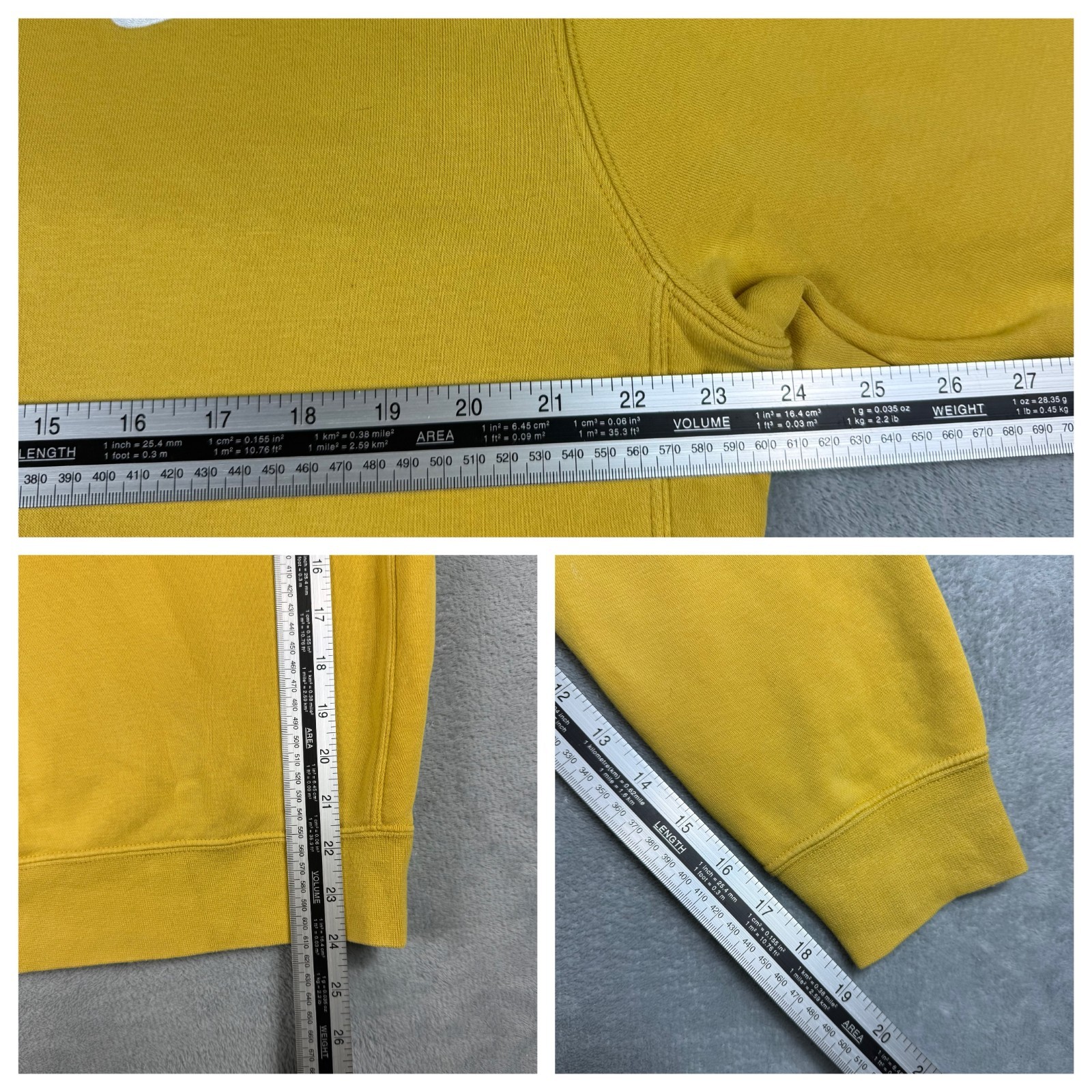 Vintage Nike Y2K Yellow Mini Swoosh Oversized Medium Pullover Sweatshirt image 6