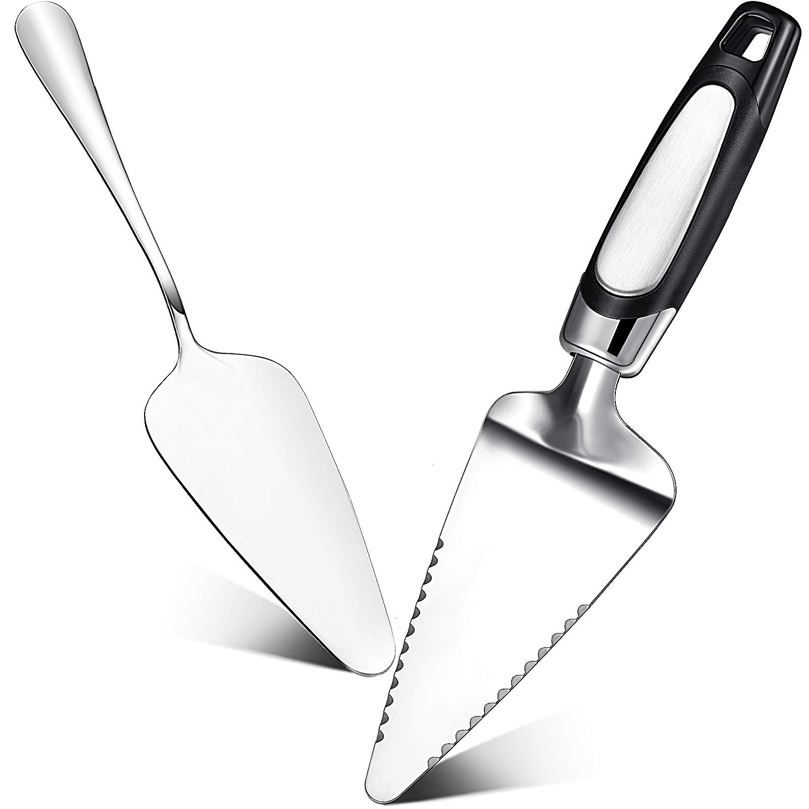 Patelai 2 Pcs Stainless Steel Pie Servers Cake 9.93 x 2.56 inches, Silver