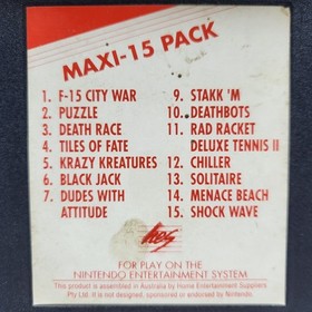 HES Maxi-15 Pack NES Cartridge 15 in 1 Classic Games Retro Console