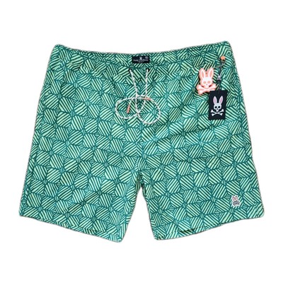 Psycho Bunny Men's Green XXXL 3XL Swim Trunks Swim Suit Swimwear NWT