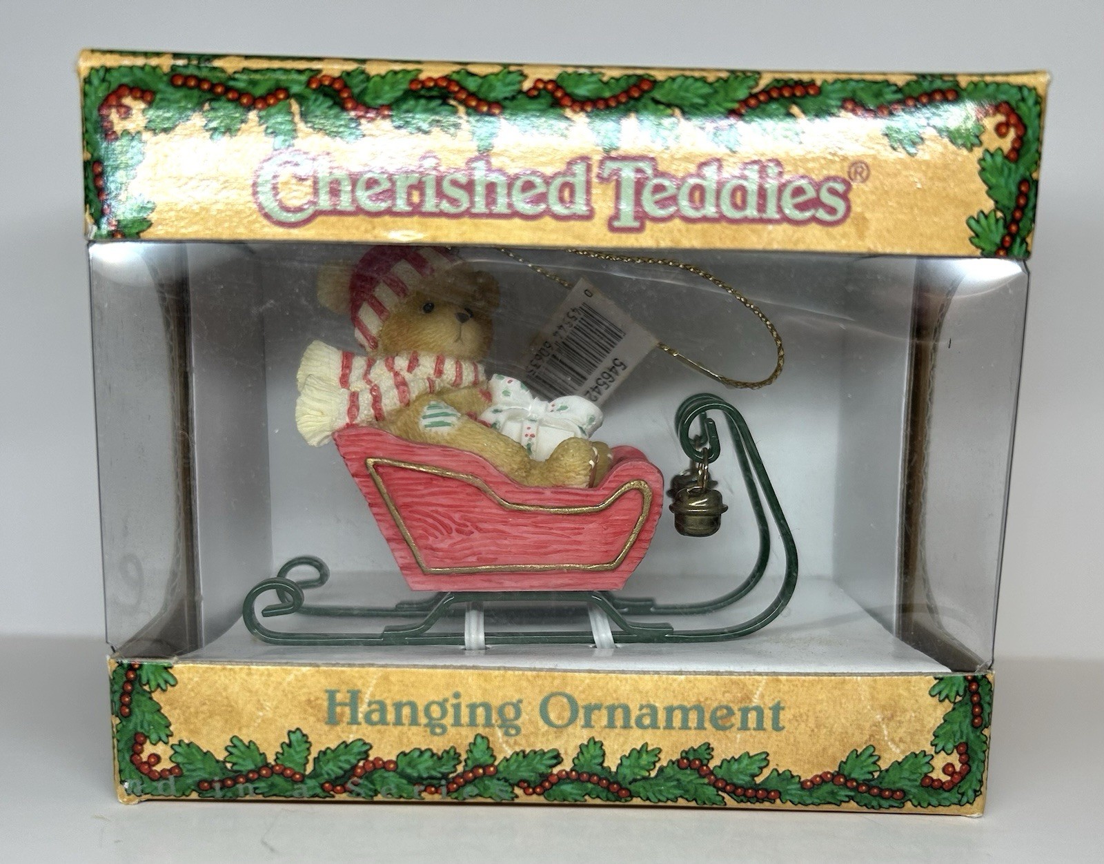 Cherished Teddies Bear on Sleigh Holiday Ornament 546542