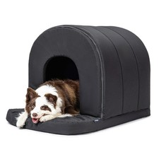 Orthopedic Dog House - Outdoor Waterproof Dog Shelter w/Porch - Indoor Pet Ho...