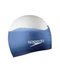  NEW Speedo Swimming Swim Cap Color Multicolor Blue and White