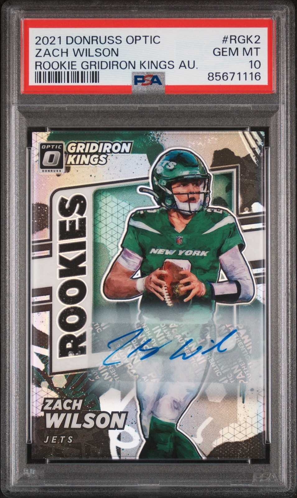Zach Wilson Panini Donruss Optic Rookie Gridiron Kings #RGK2 Base