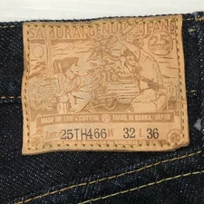 SAMURAI JEANS S510XX 25OZGA-25TH Selvedge Denim Straight Indigo Size 32 Japan