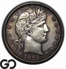 1892-S Barber Quarter, Rare This Nice, Choice BU++ Key Date Album Toner!
