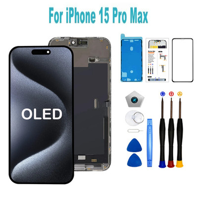 OLED For iPhone 15 Pro Max Screen Replacement Display Digitizer Repair Kit