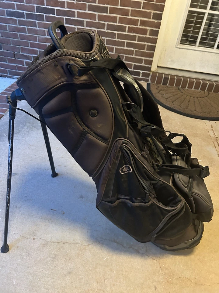OGIO Stand Golf Bag System 8 Way Divider~Double Strap~Ball Pocket~Black - Image 2 of 4