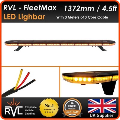 Bernsteinfarbene Lichtleiste Fleetmax 1300 mm 4,5 Fuß LED Wiederherstellung Blinklicht 12 V 24 V