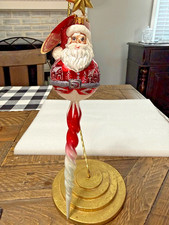 Christopher Radko "Santa's Crystal Cascade" Santa Icicle Ornament