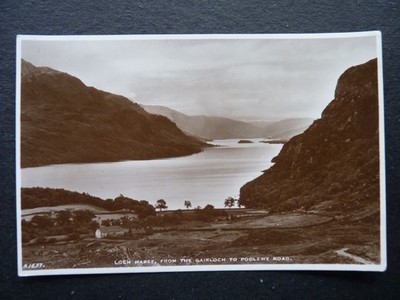 R.P. POSTKARTE. LOCH MAREE VOM GAIRLOCH ZUR POOLEWE ROAD, ROSS & CROMARTY.