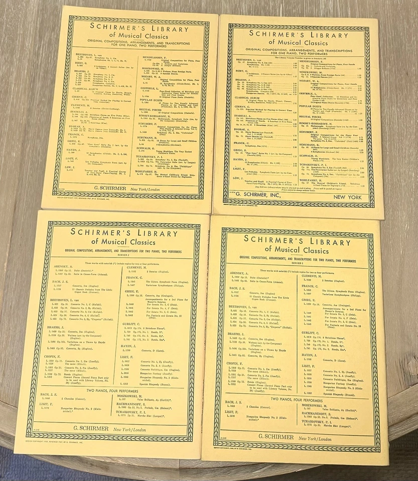 *4 Book Lot* Beethoven Concerto No. 2 & 3 / Eighteen Piano Duets / Schirmer’s - Image 2 of 4