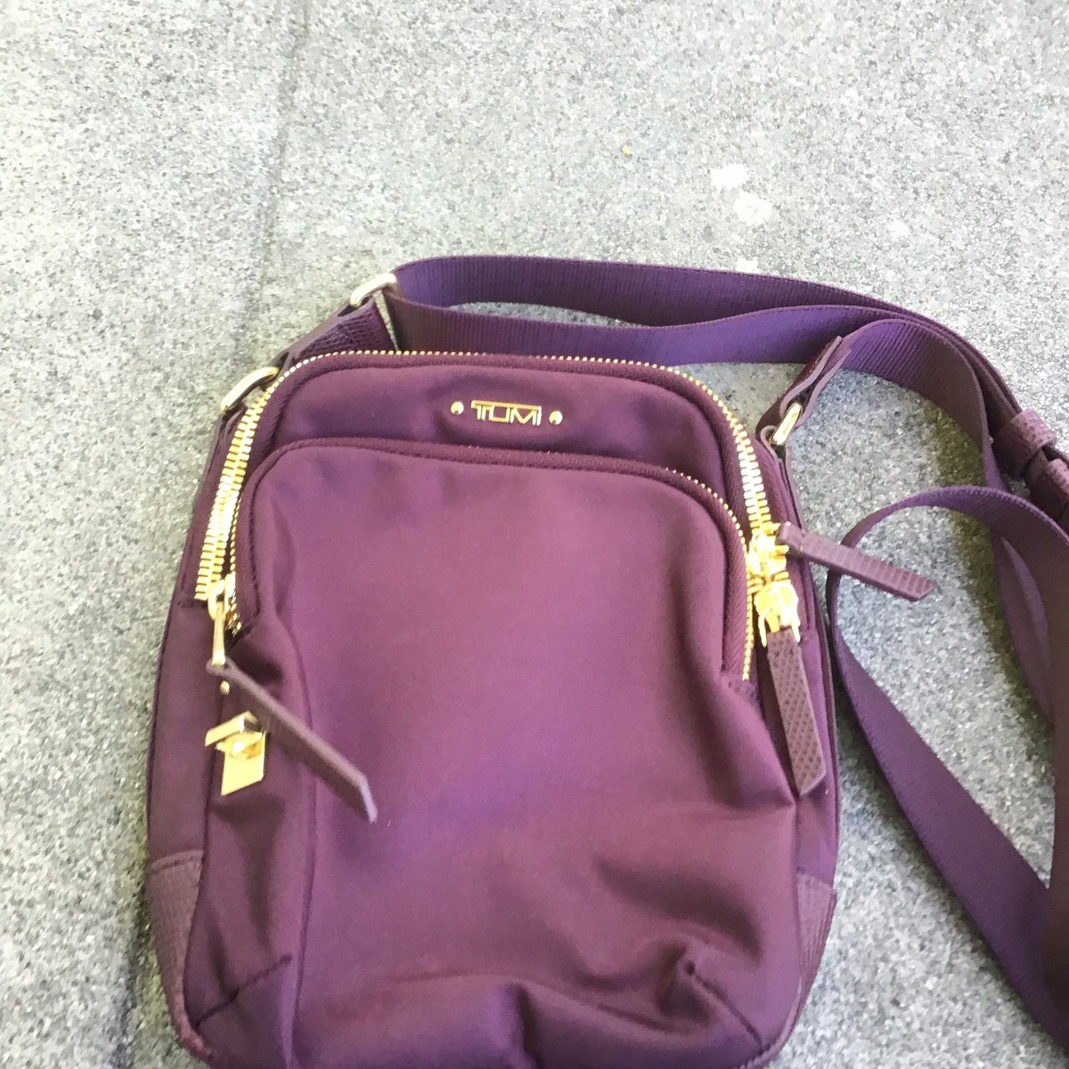 TUMI Ruma Voyageur Collection Purple Crossbody Travel Bag Strap | eBay