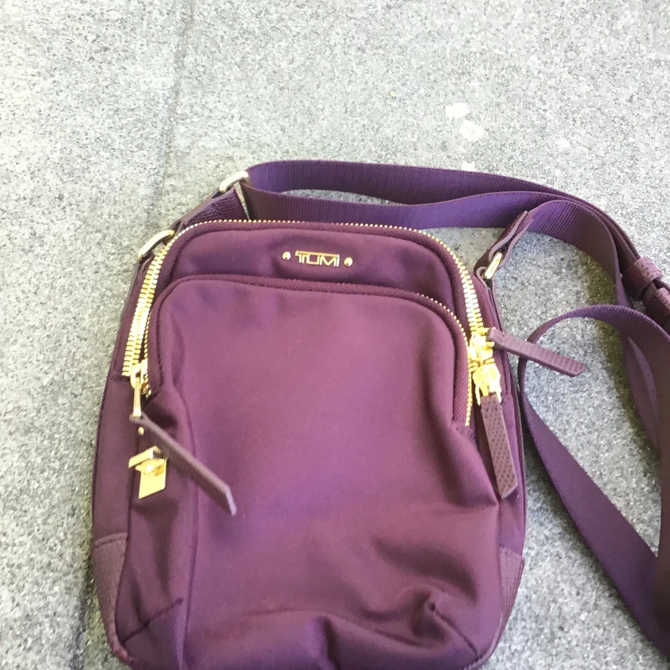 TUMI Ruma Voyageur Collection Purple Crossbody Travel Bag Strap - Image 2 of 4