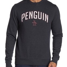 Original Penguin Munsingwear BRAND Logo Crew Neck Sweatshirt Gray SZ XL