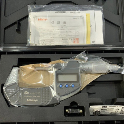 Mitutoyo digital micrometer 25-50/293-241-30 IP65 anti spray rating