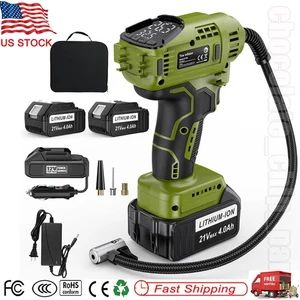 Gonflateur de pneumatiques sans fil Air Compresseur 21V Pompe à pneumatique numérique rechargeable