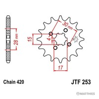 Ritzel Teilung 420 ZäHne 13 Ritzel Vorne JTF253.13