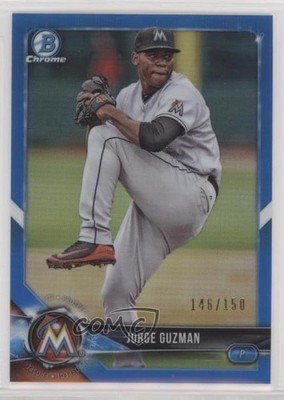 2018 Bowman Draft Chrome Blue Refractor 146/150 Jorge Guzman #BDC-66 fm0