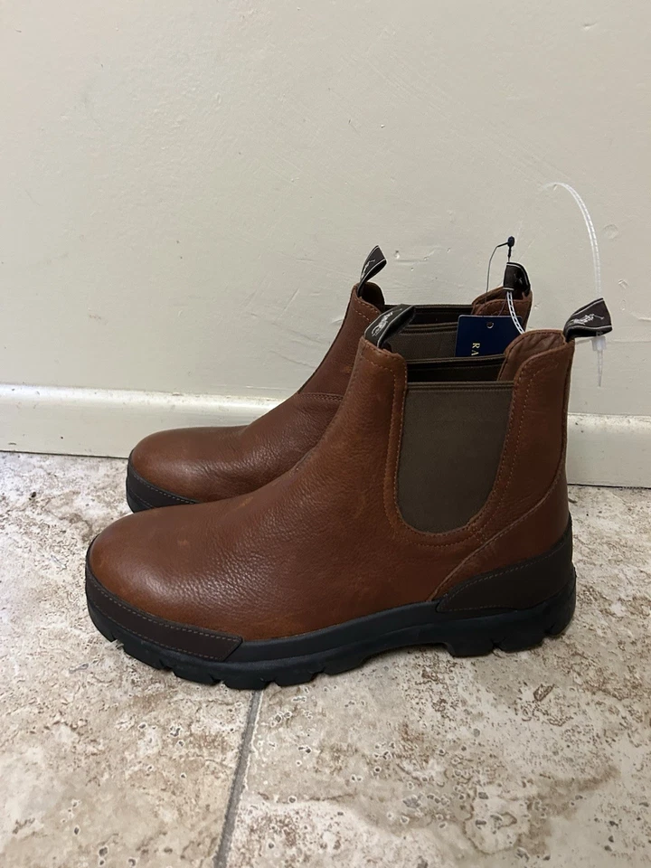 Bota Chelsea Polo Ralph Lauren Oslo Marrón Talla 10.5 Cuero 11721 Nueva con Etiquetas Foto 2 de 4