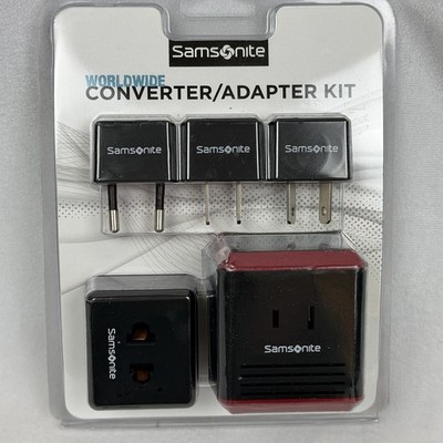 Samsonite Worldwide Converter /Adapter Electrical Plug / Outlet Kit With Pouch
