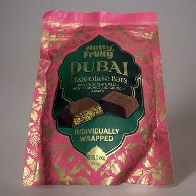 Nutty Fruity DUBAI MILK CHOCOLATE PRALINES Pistachios & Crunchy Kadayif Candy