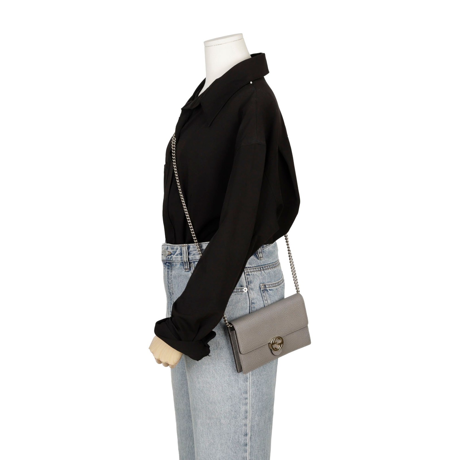 Gucci Interlocking Mini Chain Wallet Crossbody 51… - image 9