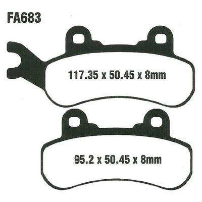 Bremsbeläge Hinterrad für CAN-AM Maverick 900 X3 X-mr Turbo R DPS Int 2019 - Neu