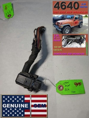   1997-2002 WRANGLER ECM PCM Engine Computer Black Connector Pigtail PluG  