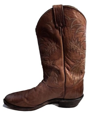 Vintage Tony Lama Kango Stallion Brown Leather Mens Cowboy Boots Sz 9D 7901