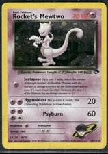 Rocket's Mewtwo 14/132 Rare Gym Challenge Pokemon Unlimited Holo Damaged on eBay
