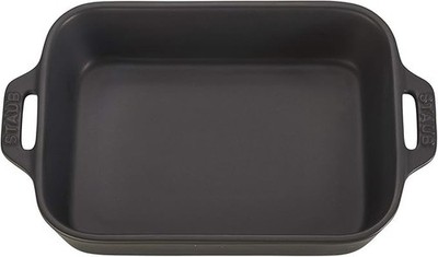 STAUB Ceramic Rectangular Baking Dish   Matte Black Oven & Table Serveware