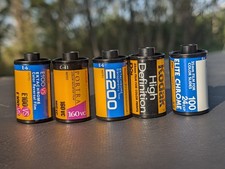 Vintage Lot of 5 35mm Kodak brand Empty film cartridge canister