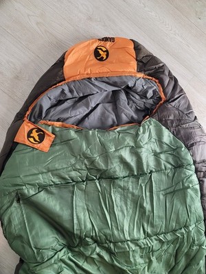 Gander MTN Perins Peak 3D 40° Rectangle Sleeping Bag Brown Green Orange 36''x90''