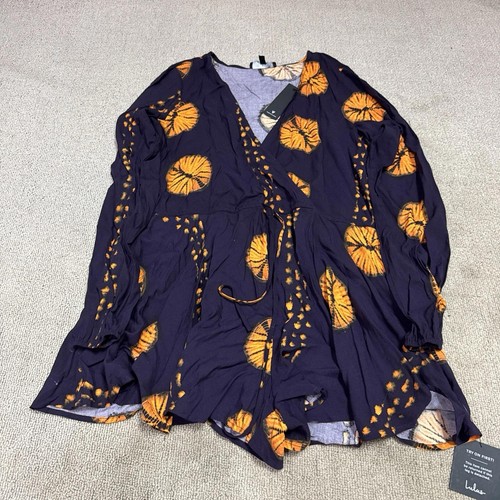 Lulus Romper Purple Orange Long Sleeve Women’s Size Small NWT